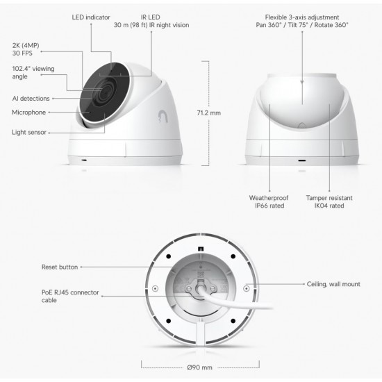 Ubiquiti Camera G5 Turret Ultra (UVC-G5-Turret-Ultra)