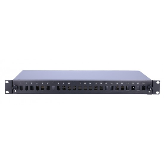 Extralink 24 Core Fiber Optic Patch Panel Black Extralink 24 Core Fiber Optic Patch Panel Black