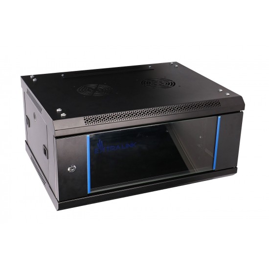 Extralink 4U 600x450 Wall-Mounted Rackmount Cabinet Black Extralink 4U 600x450 Wall-Mounted Rackmount Cabinet Black