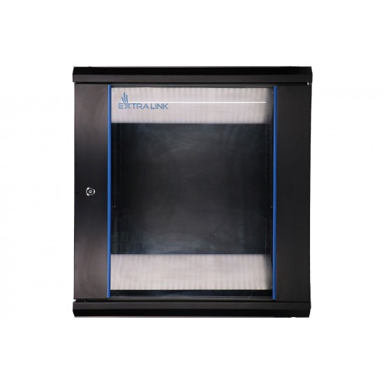 Extralink 12U 600x450 Wall-Mounted Rackmount Cabinet Black