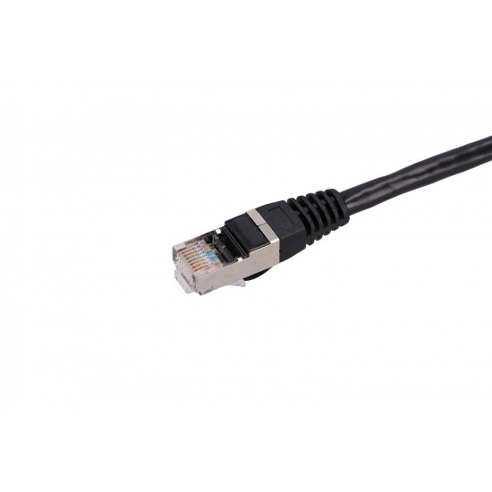 EXTRALINK Cat.5e FTP 1m LAN Patchcord Copper Twisted Pair, Black