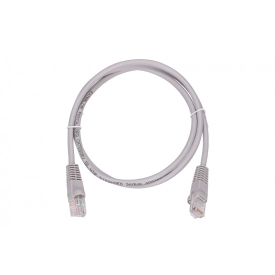 EXTRALINK Cat.5e UTP 1m LAN Patchcord Copper Twisted Pair, Gray EXTRALINK Cat.5e UTP 1m LAN Patchcord Copper Twisted Pair, Gray