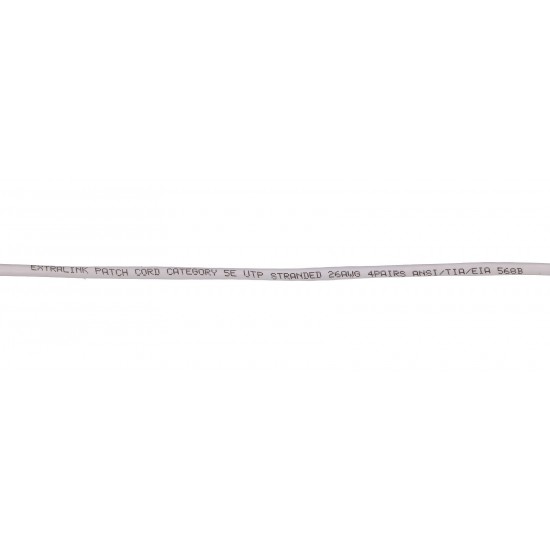 EXTRALINK Cat.5e UTP 1m LAN Patchcord Copper Twisted Pair, Gray EXTRALINK Cat.5e UTP 1m LAN Patchcord Copper Twisted Pair, Gray