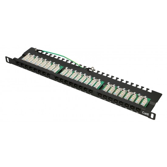 Extralink 0.5U 24 Port CAT6 UTP Patch Panel