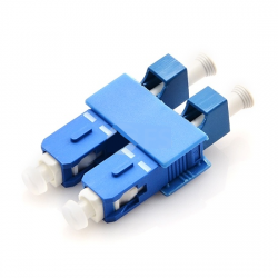 SOPTO Adaptor Duplex LC/LC Female to Female UPC SM Plastic shell with Ears with Spring strip SC Structure SPAD-LCF-LCF-U-HDSPESSC