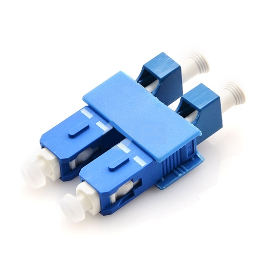 SOPTO Adaptor Duplex LC/LC Female to Female UPC SM Plastic shell with Ears with Spring strip SC Structure SPAD-LCF-LCF-U-HDSPESSC