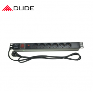 DUDE 19'' Germany type PDU 7 Ports with XD1KP circuit breaker