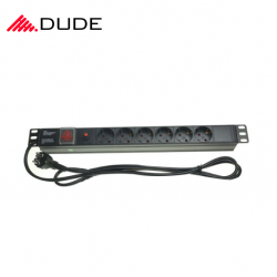 DUDE 19'' Germany type PDU 7 Ports with XD1KP circuit breaker