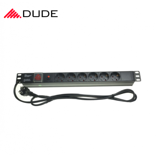 DUDE 19'' Germany type PDU 9 Ports with KP-COWER