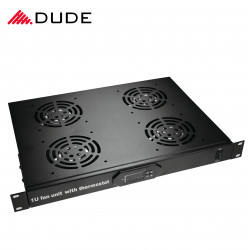 DUDE Fan module 19" with digital thermostat, 4 fans