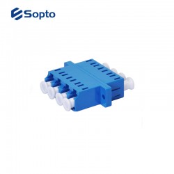 SOPTO Adaptor Simplex SC/SC Female to Female UPC SM Plastic shell with Ears with Spring strip SPAD-SCF-SCF-U-SS-PES